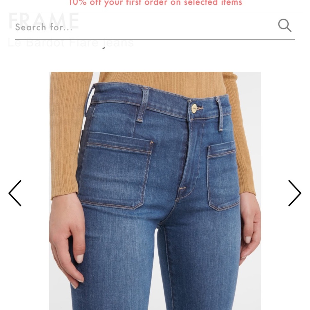 FRAME Le Bardot Flare Jeans - size 27